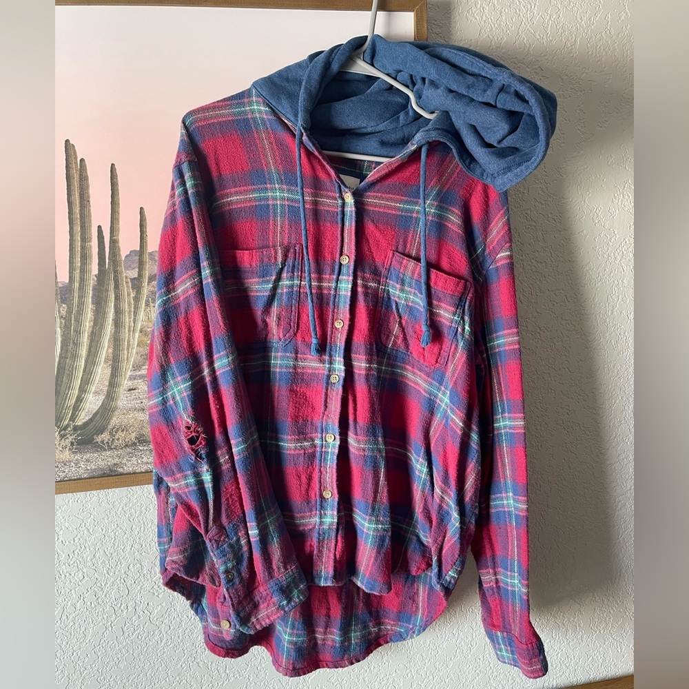 Hooded flannel